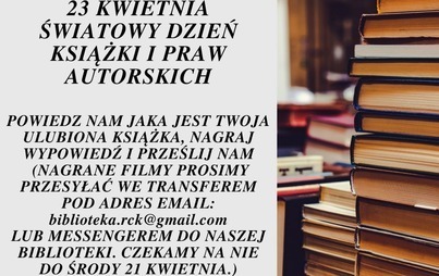 Zdjęcie do Światowy Dzień Książek i Praw Autorskich 