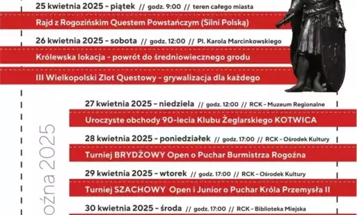 Zdjęcie do HARMONOGRAM GŁ&Oacute;WNYCH IMPREZ JUBILEUSZOWYCH - 745 LAT ROGOŹNA!