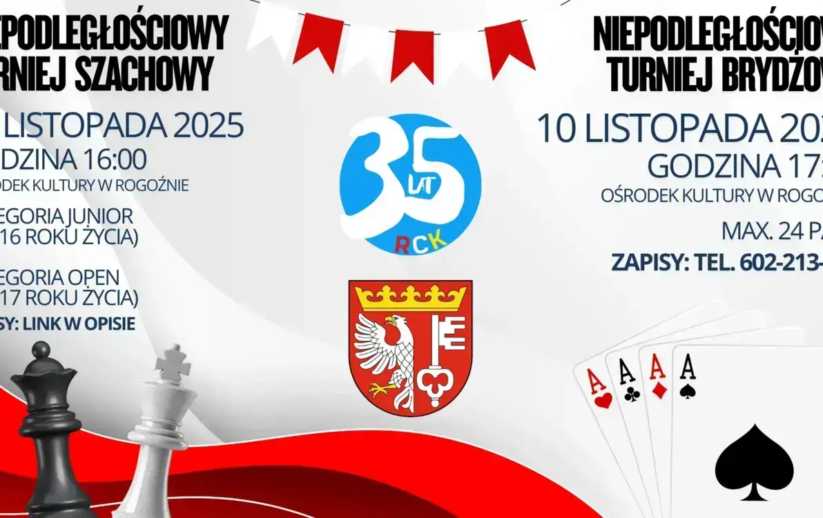 Zdjęcie do Niepodległościowy Turniej Szachowy i Brydżowy!